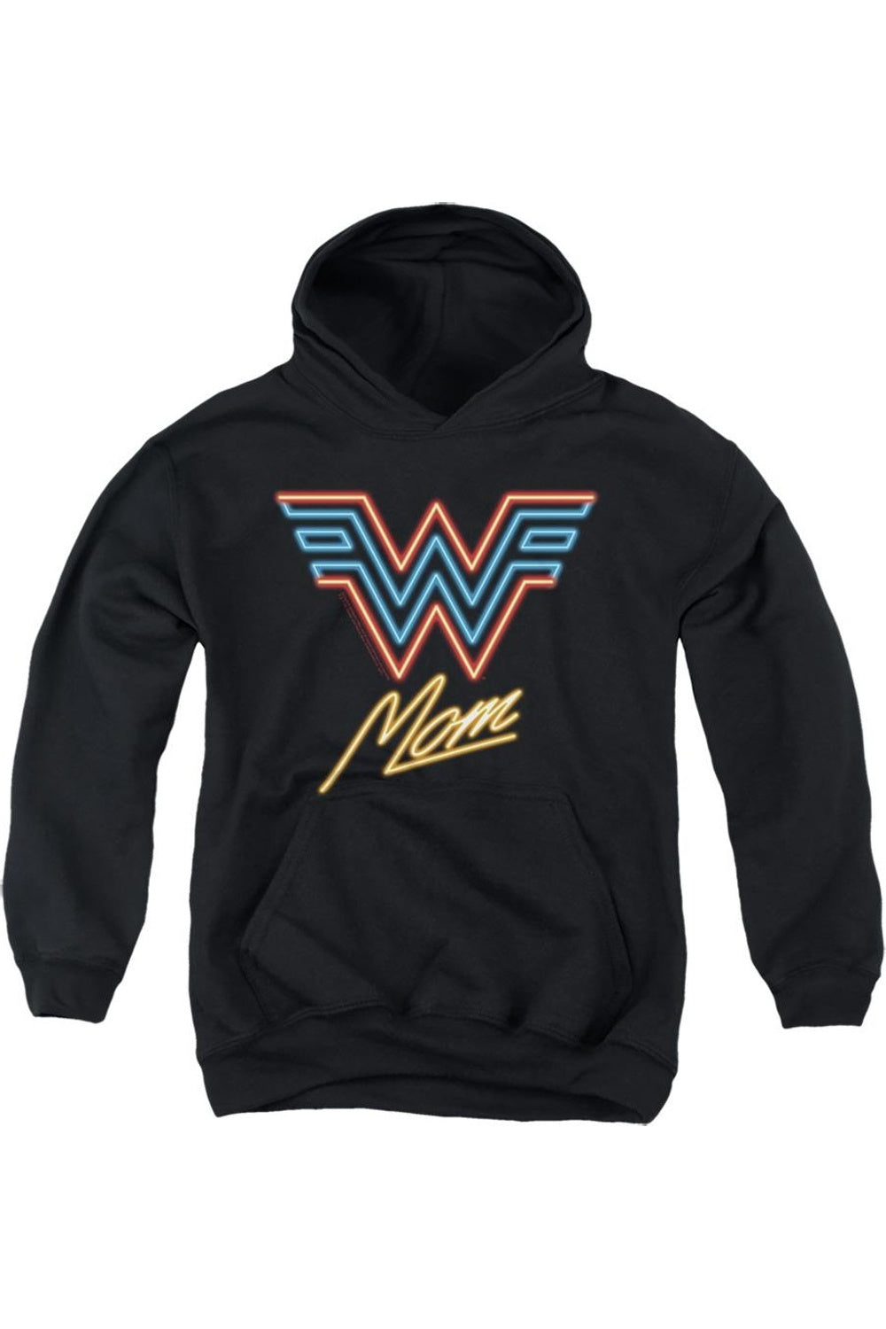 

Толстовка с капюшоном Wonder Woman 84 Wonder Mom Neon Youth Gildan, черный