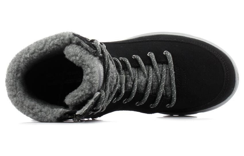 Женские ботинки Skechers зимние с мехом, черный/серый — фото 3