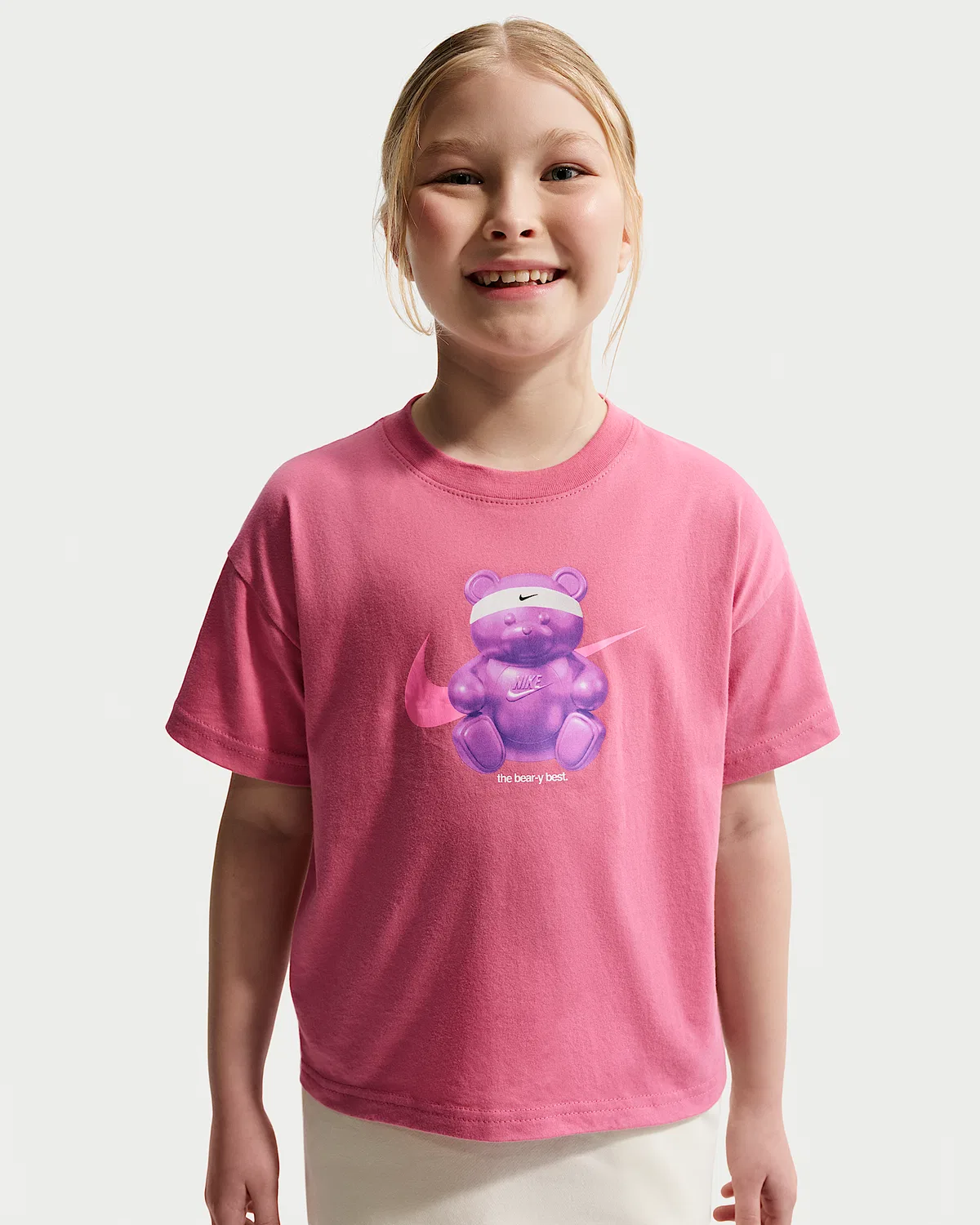 Детская футболка Nike Sportswear Boxy, Peony
