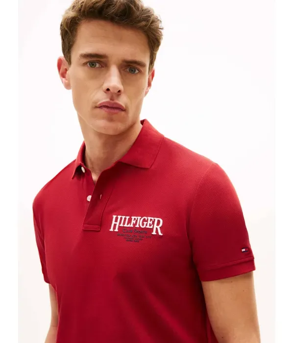 Полюс regular fit Tommy Hilfiger, красный — фото 4