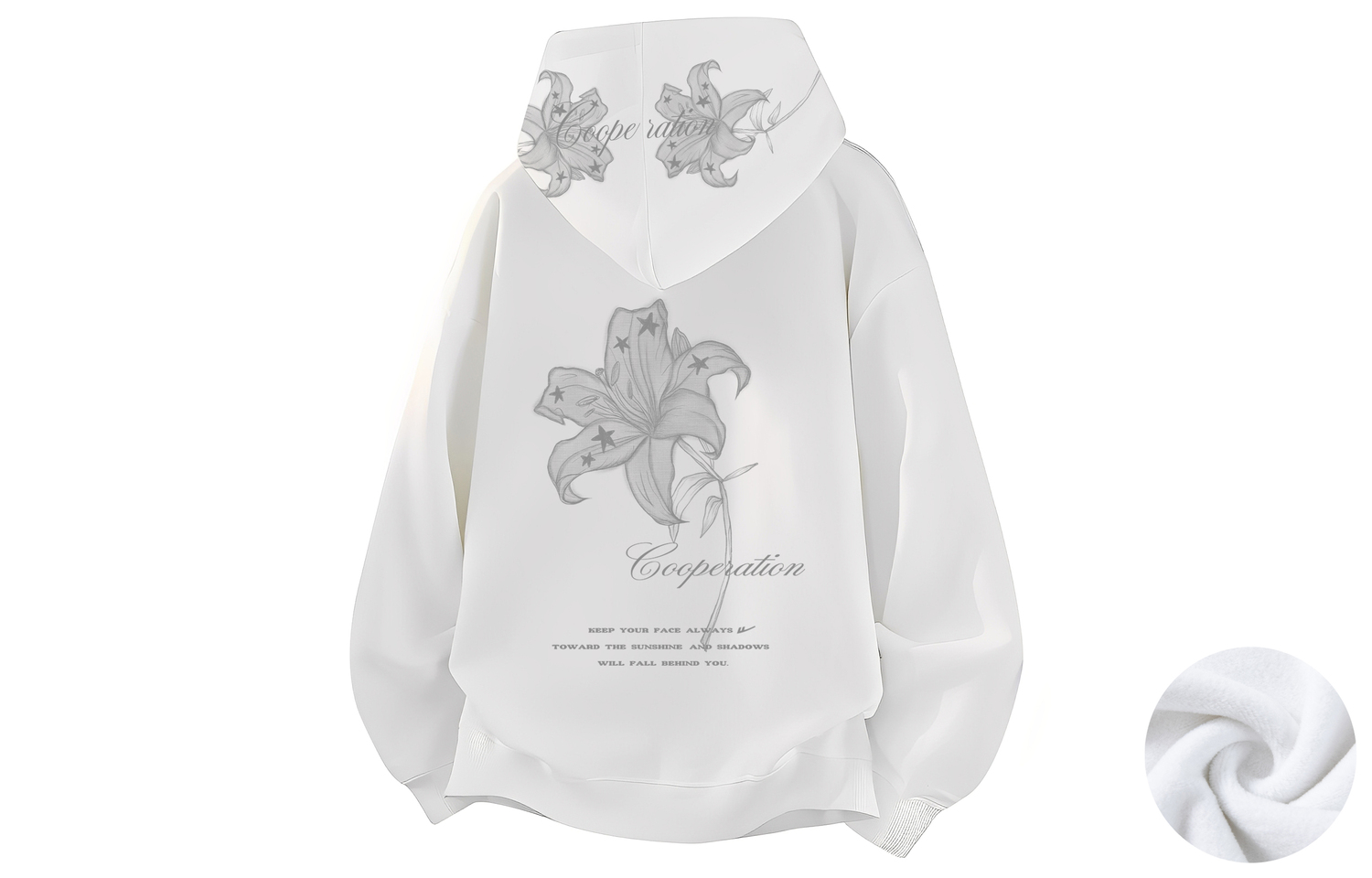 

Толстовка Unisex Hooded Moderate Regular WARRIOR, белый [fleece-lined]