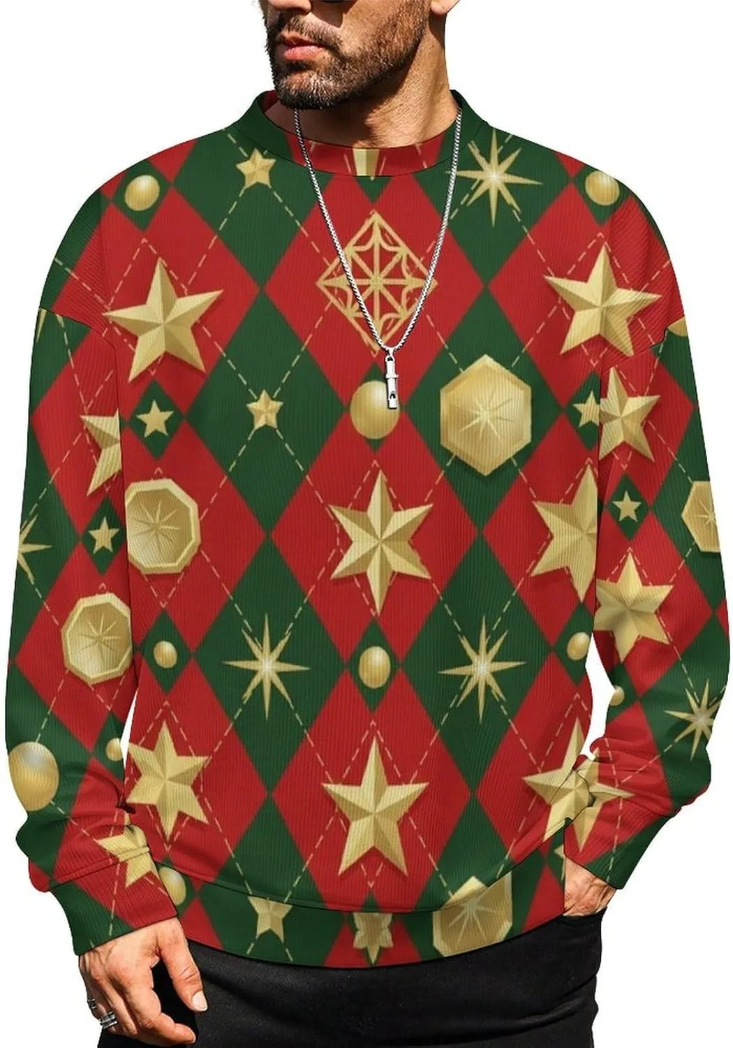 

Свитер MoBlinko мужской с рождественскими бантами, легкий