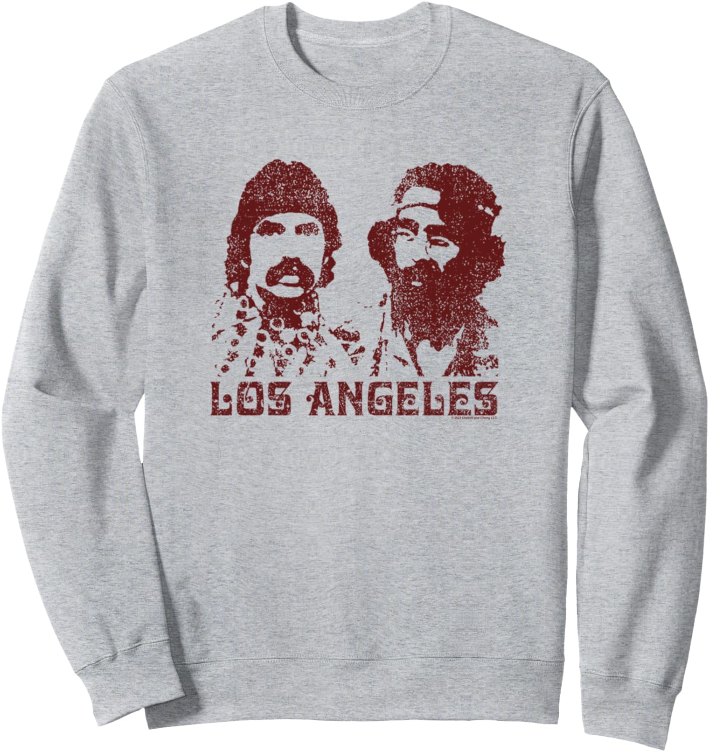 

Толстовка Cheech & Chong Los Angeles с трафаретным рисунком в виде состаренных лиц, серая, Серый, Толстовка Cheech & Chong Los Angeles с трафаретным рисунком в виде состаренных лиц, серая