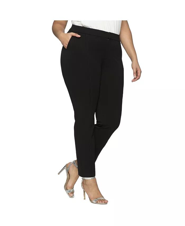 

Женские брюки Plus Size Tall The Ultimate Stretch Slim Leg Pant ELOQUII, черный