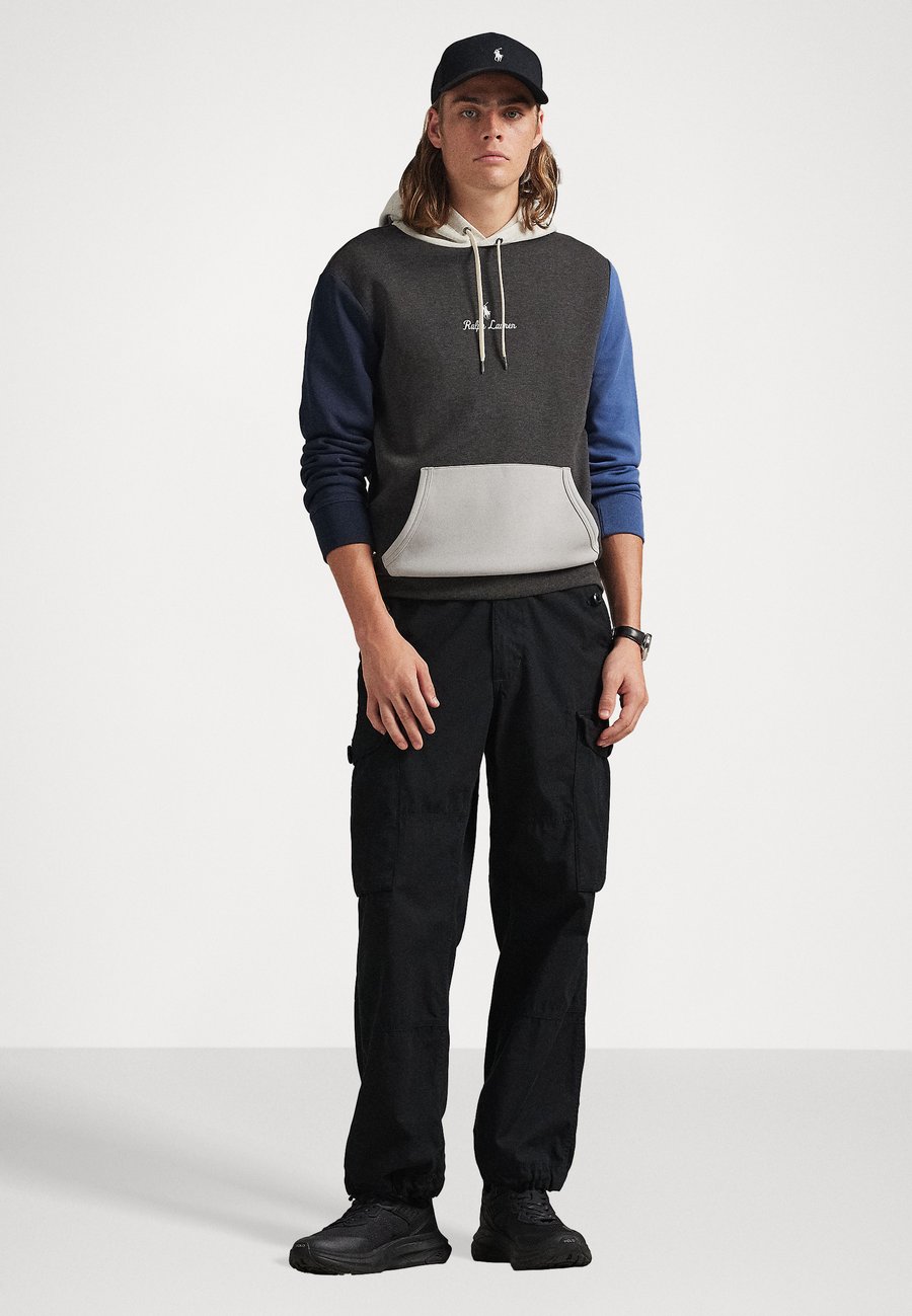 Худи Polo Ralph Lauren LOGO DOUBLE-KNIT HOODIE, Dark Charcoal Heather Multi/Multi-Coloured — фото 2