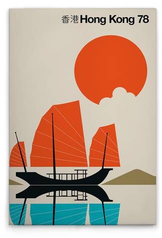 

Картина на холсте A.S. Création HongKong78 цвет cremeblauorangeschwarzbraun
