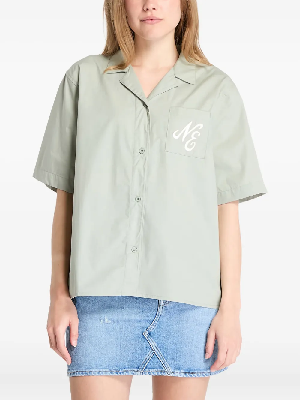 

Рубашка Revere с вышивкой New Era Cap, зеленый