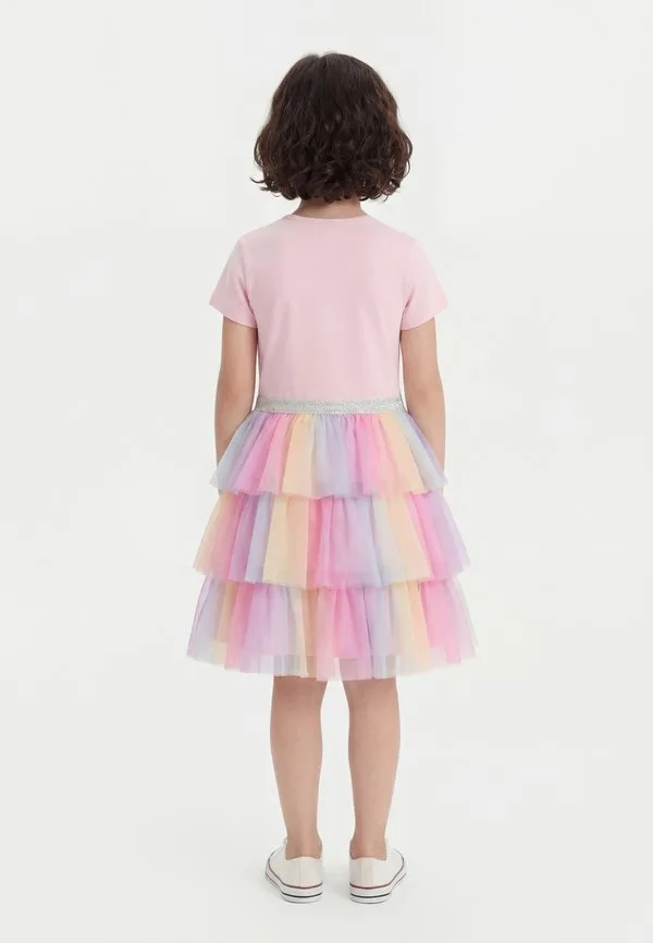 Платье с изображением единорога, повседневное платье Lindex, Light Pink — фото 2