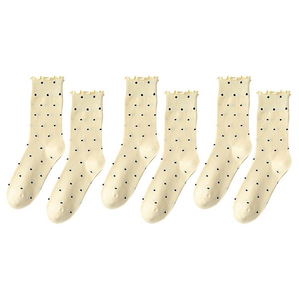 

Женские носки 6Pk с рюшами и горошком Anna-Kaci, Yellow