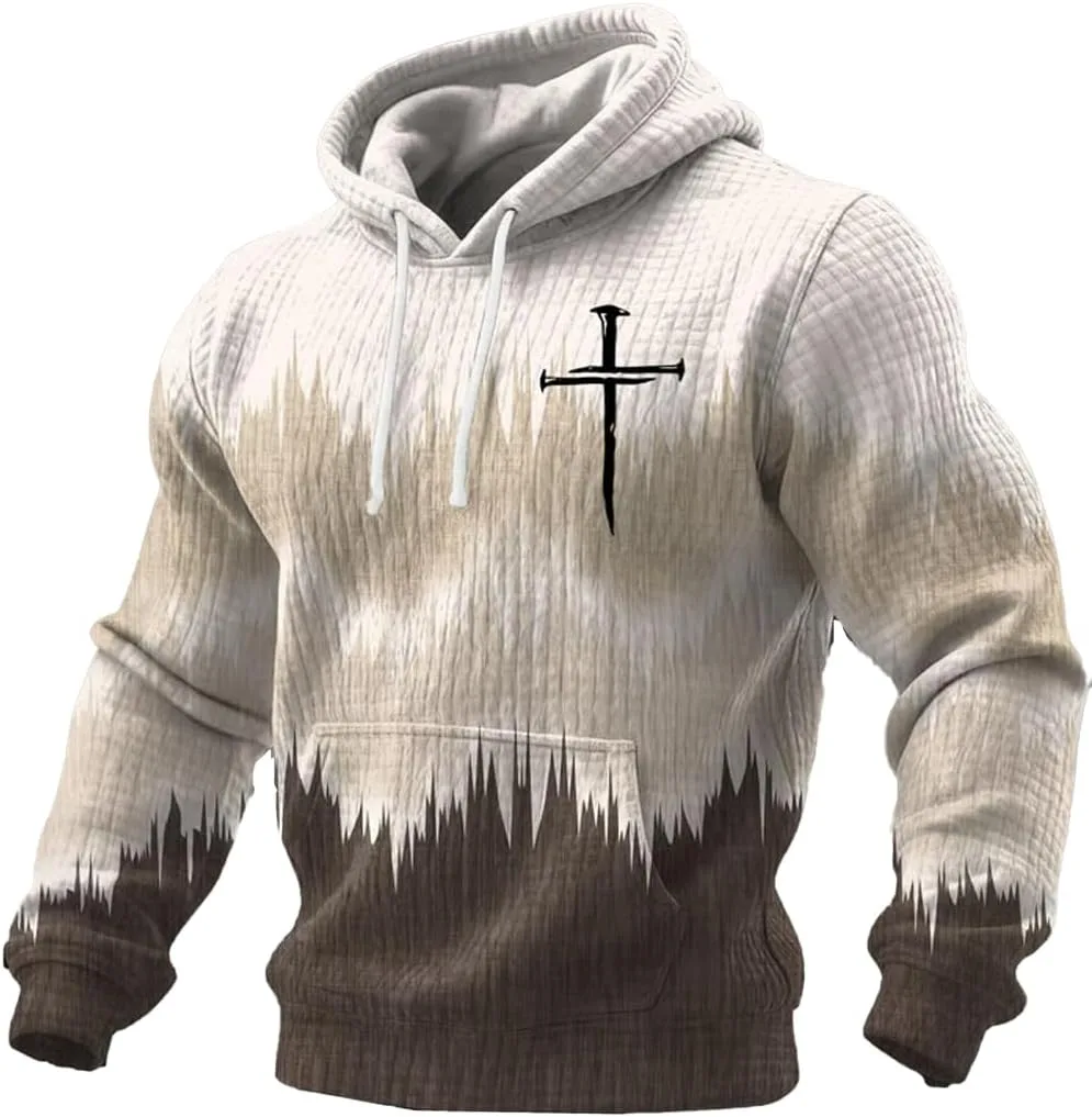 

Мужская ретро худи с принтом Faith Cross CIVIZILUX