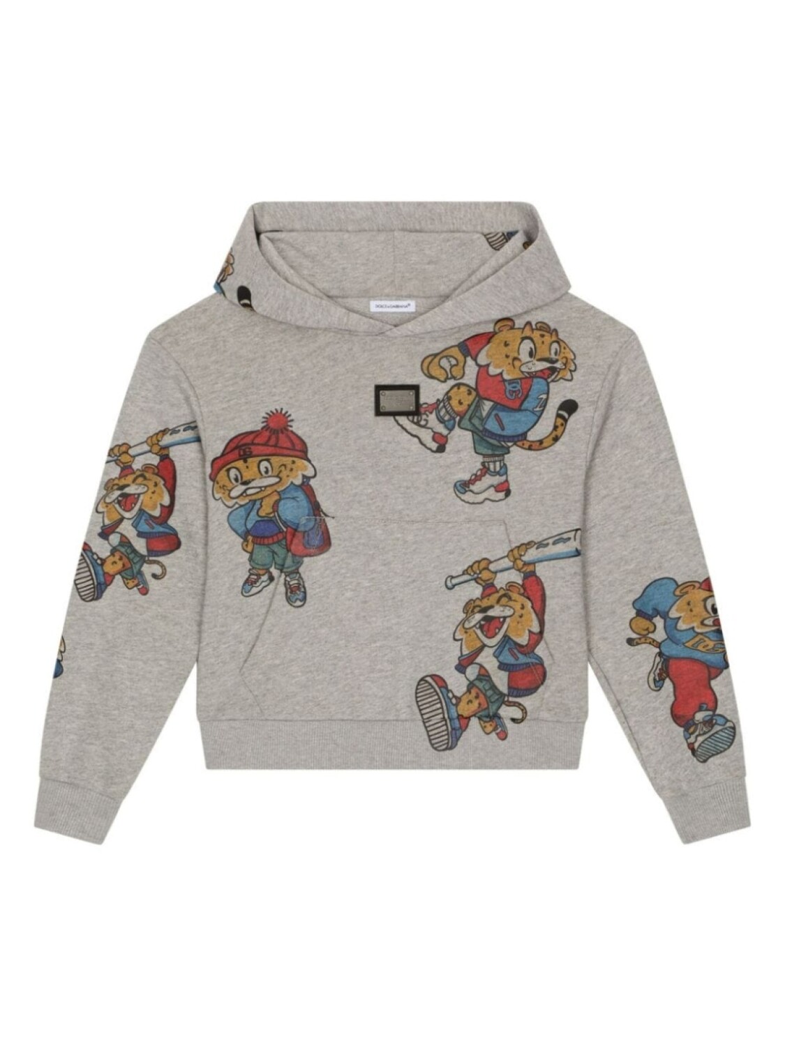 

Dolce & Gabbana худи с принтом, серый