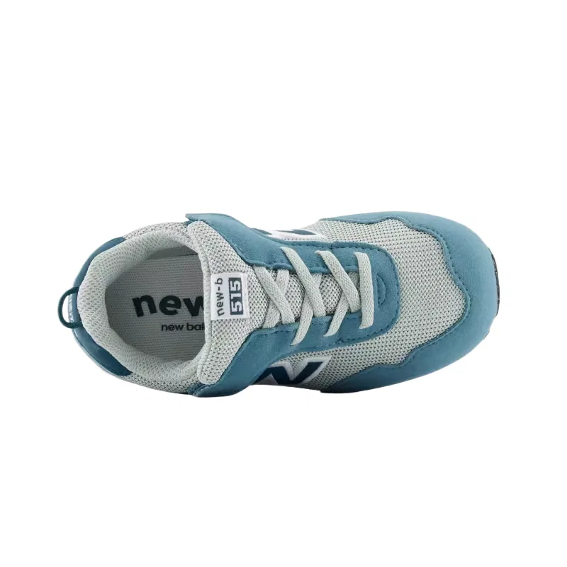 Кроссовки NB 515 Synthetic Leather, Textile Breathable Mid top Toddler Shoes Wide Women's Infant And Toddler New Balance, Light Lake Blue I5159ZZ — фото 4