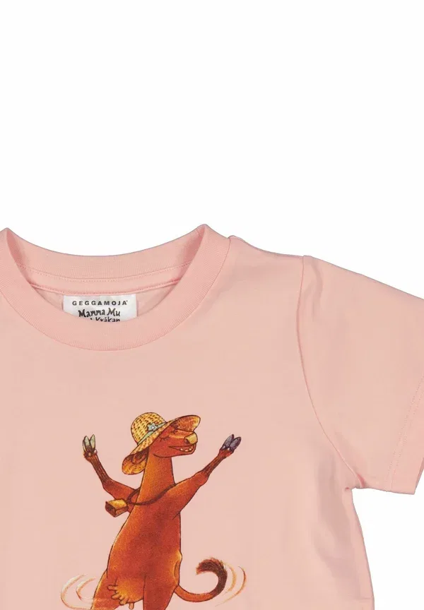 Футболка Mamma mu classic print t-shirt Geggamoja, розовый — фото 3