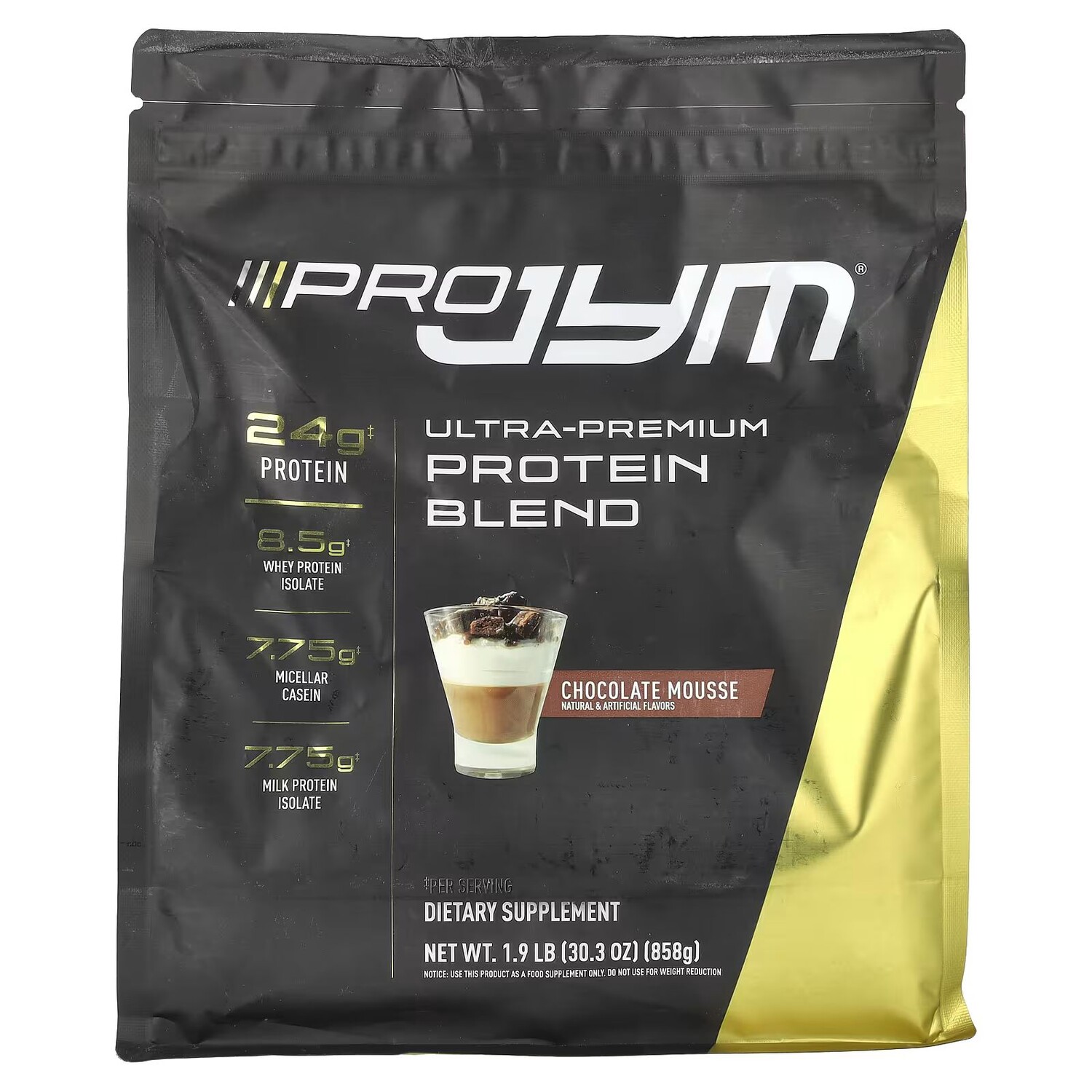 

Pro JYM, Протеиновая смесь ультра-премиум-класса, шоколадный мусс, 1,9 фунта (858 г) Jym Supplement Science