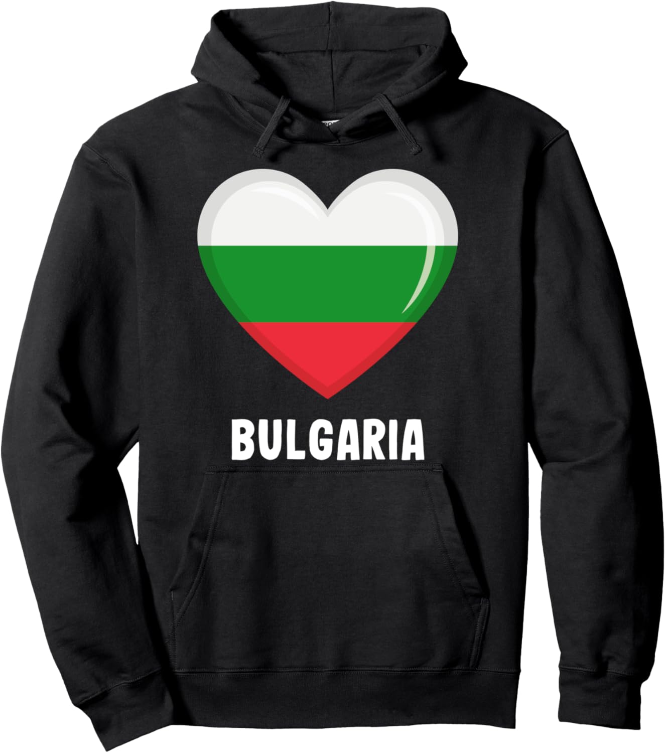 

Толстовка с болгарским флагом, Толстовка с болгарским принтом Bulgaria Flag Clothing, черный