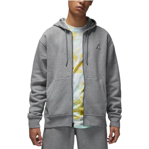 Толстовка Nike Solid Color Brand Zipper Hooded Long Sleeves Hoodie Men's Grey, серый — фото 3
