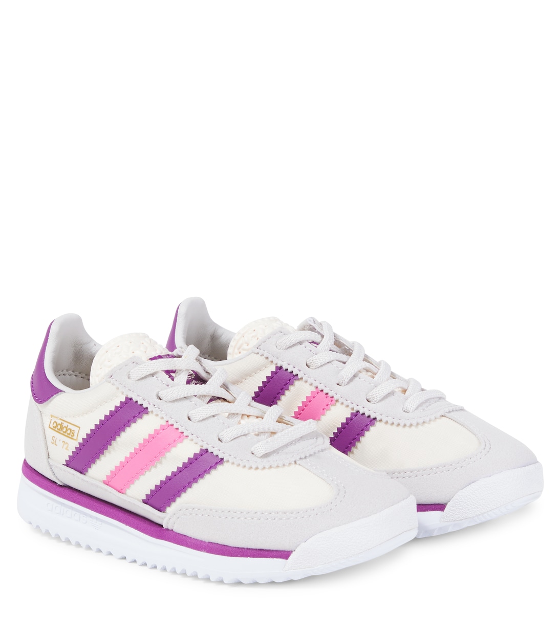 

SL 72 Кроссовки с отделкой из замши Adidas Originals Kids, Chalk White/Rich Mauve/Pink