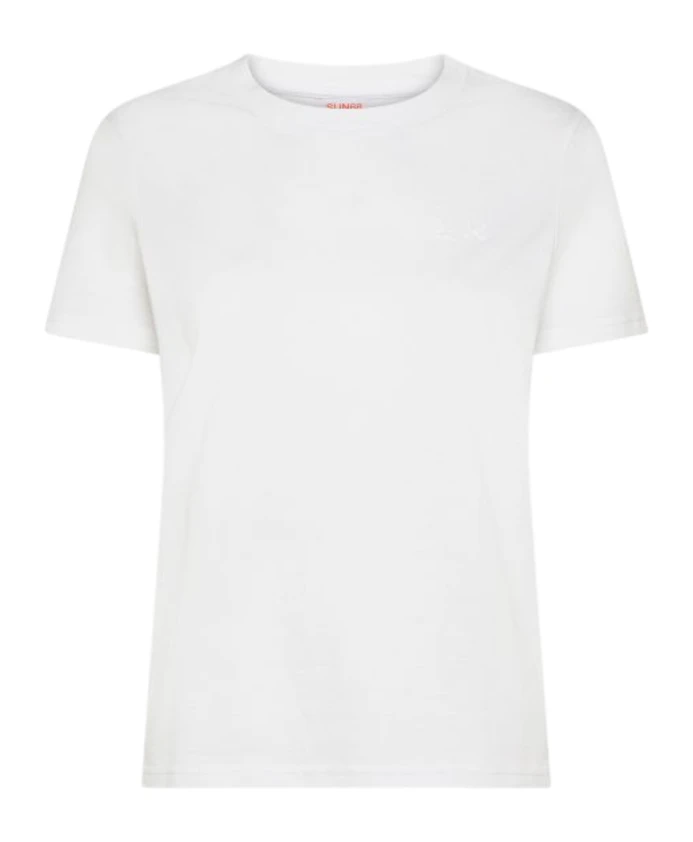 

Хлопковая футболка с круглым вырезом Sun68, белый