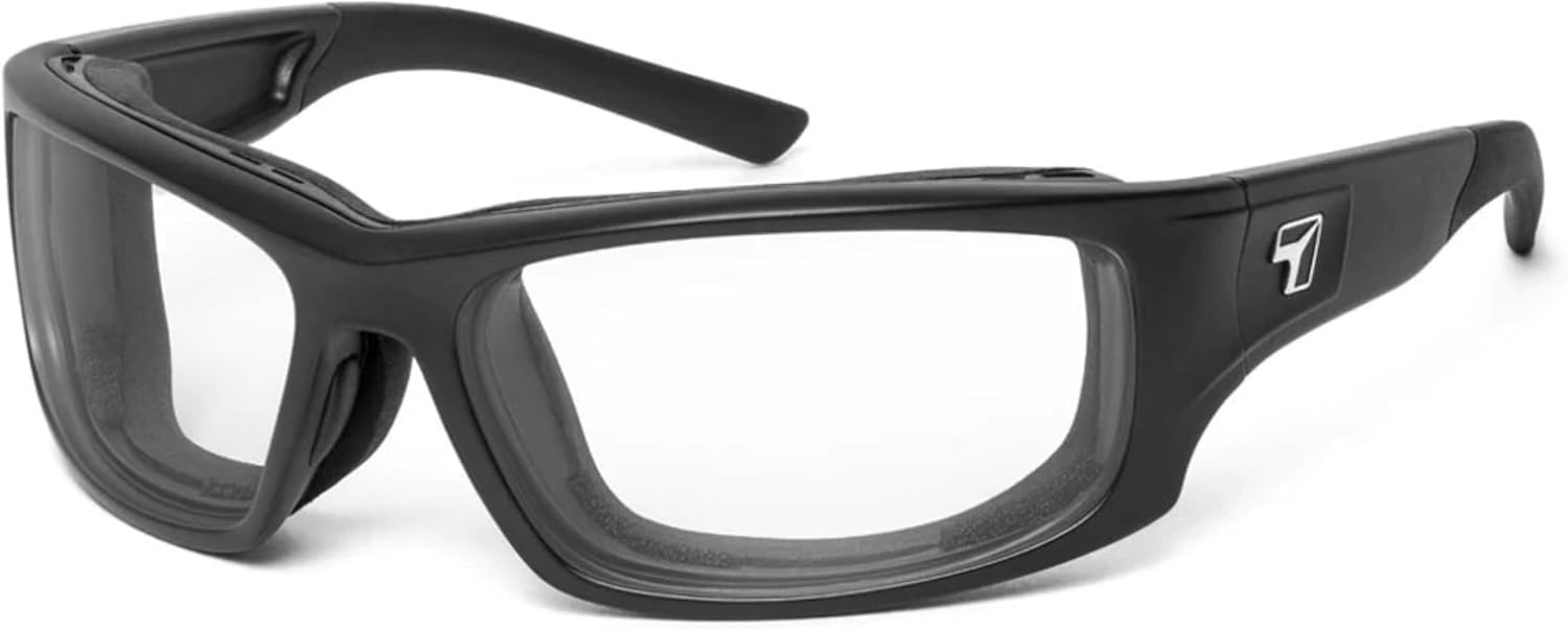 

7 солнцезащитных очков Panhead с мягкой подкладкой и защитой от ветра, для активного отдыха на природе, 100% защита от UVA + UVB излучения 7 EYE, Matte Black Frame/Sharpview Clear Lenses