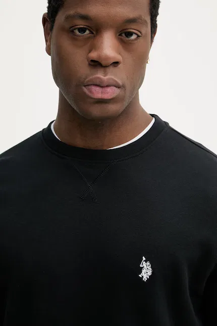 Худи свободный крой DHM LB CREW U.S. Polo Assn., черный — фото 4
