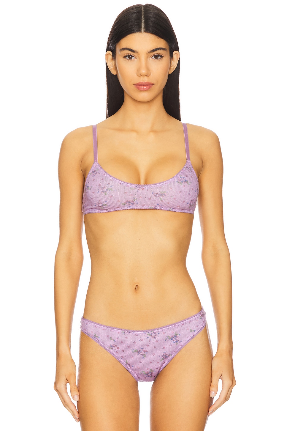 

X intimately fp бралет с принтом и ажурным узором Free People, grape combo