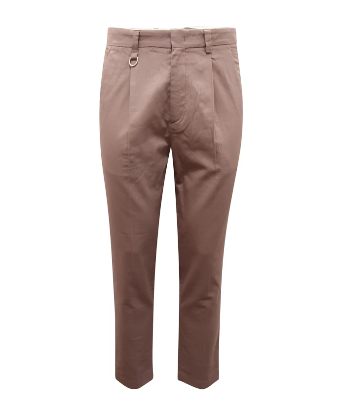 

Брюки из лиоцелла и хлопка бежевого цвета, модель p24ec1m Paolo Pecora, коричневый