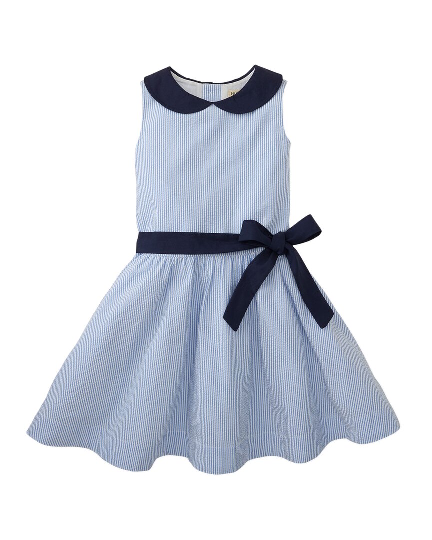 

Платье Hope & Henry из сирсакера с воротником «Питер Пэн» Hope & Henry, синий