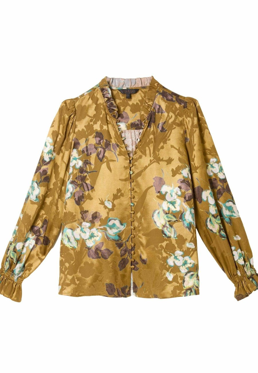 

Блуза FatFace Button-down blouse, Marigold/Gold-Coloured