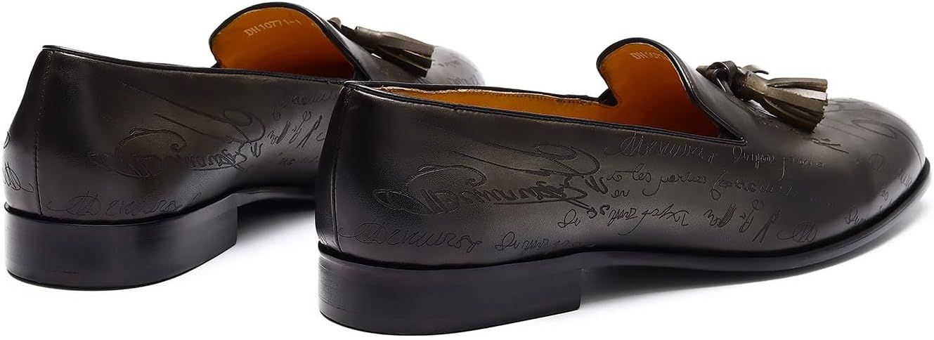 Мужские лоферы Santimon Loafers, повседневные слипоны с кисточками, модные свадебные мокасины под смокинг, из натуральной кожи, формальные деловые лоферы Penny, удобные тапочки для мужчин, темно-серый — фото 4