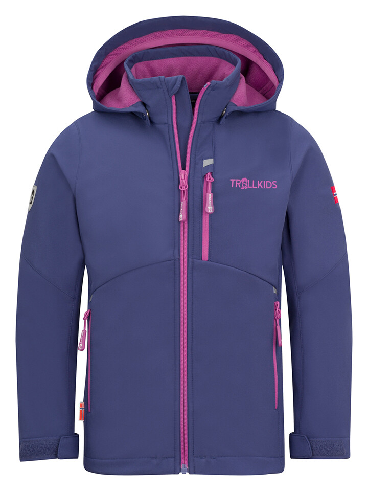 

Куртка софтшелл Trollkids Balestrand, фиолетовый