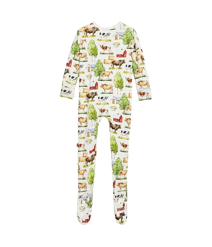 Пижама-комбинезон с принтом Footie Kickee Pants Kids, Spring Sky Floral Vines — фото 2