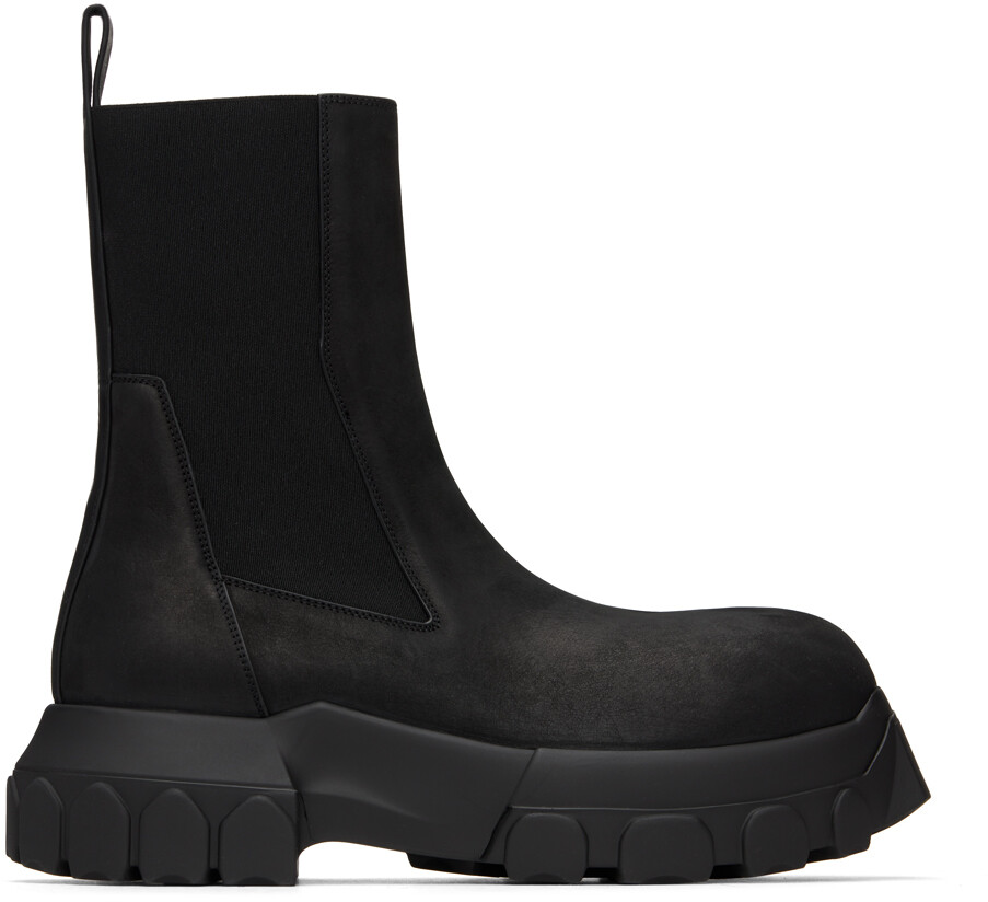 

Черные ботинки Porterville Beatle Bozo Tractor Chelsea Rick Owens, черный/черный