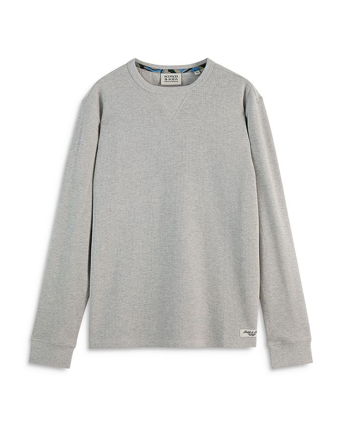 

Свитер с круглым вырезом вафельной вязки Scotch & Soda, серый