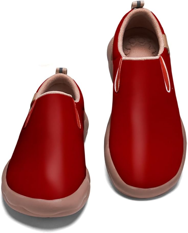 

Мужские модные кроссовки слипоны из кожи, повседневные лоферы, легкие удобные прогулочные и дорожные туфли Onehorse, красный