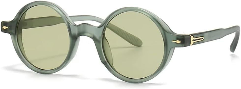 

Солнцезащитные очки с защитой UV400 | Круглая панк-оправа с заклепками, маленькая | Для женщин и мужчин, для занятий спортом на открытом воздухе и вождения DSVIGF, Green