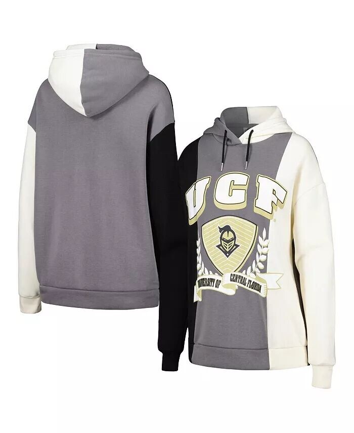 

Женская черная толстовка с капюшоном UCF Knights Hall of Fame с цветными блоками Gameday Couture