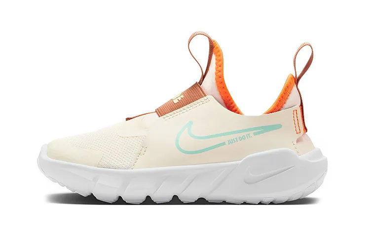 Nike Детские кроссовки Flex Runner 2 Slip Resistant Abrasion Resistant Low top цвета светлый айвори