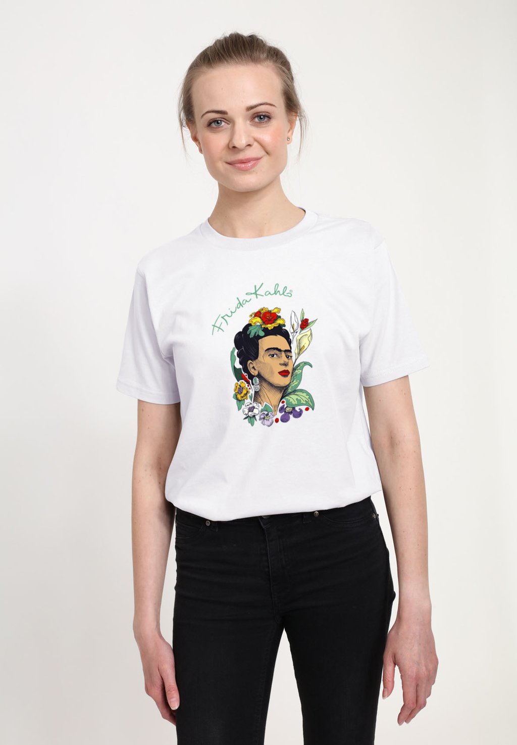 

Футболка с принтом KAHLO FLOWERS Henry Tiger, белый