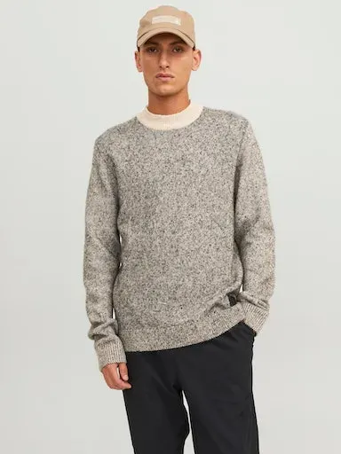 

Свитер с круглым вырезом Jack & Jones "JCOSPACE KNIT MOCK NECK SN", цвет Peyote