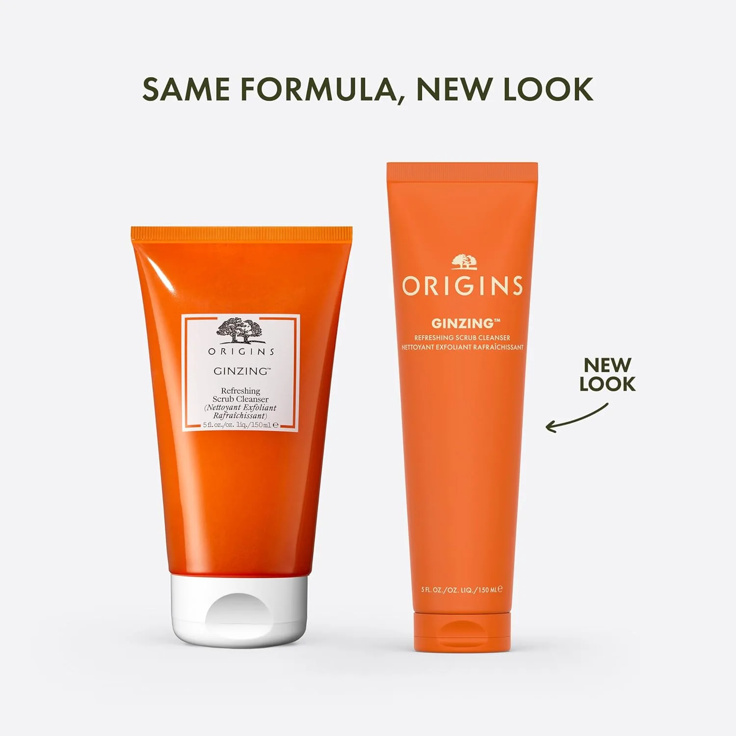 Очищающее средство Origins GinZing Gentle Exfoliating Cleanser | Заметно сужает поры и осветляет кожу | С кофеином, женьшенем и гранулами жожоба, 140 мл, Clear — фото 2