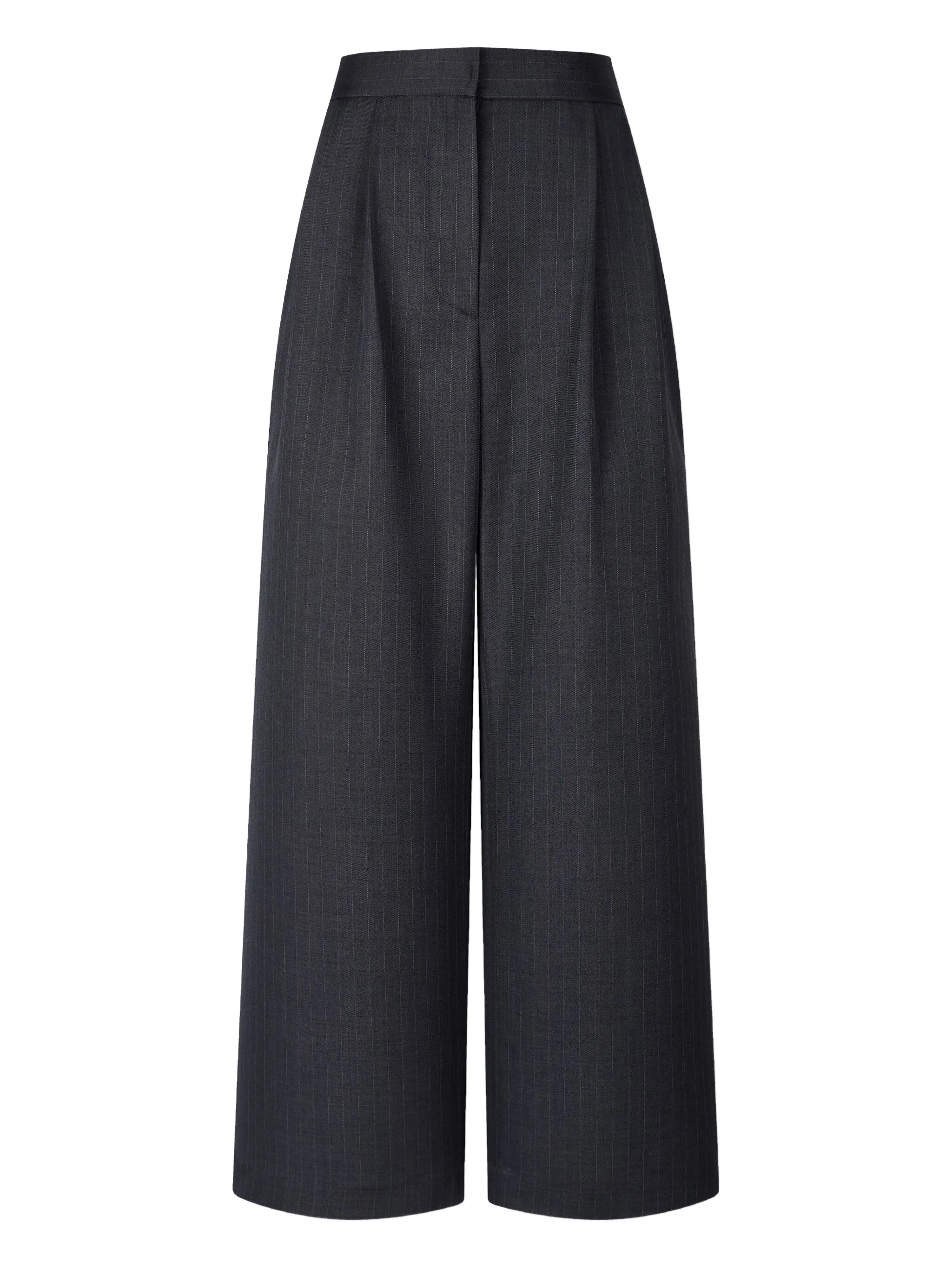 

Широкие брюки в тонкую полоску Studio Tomboy, серый