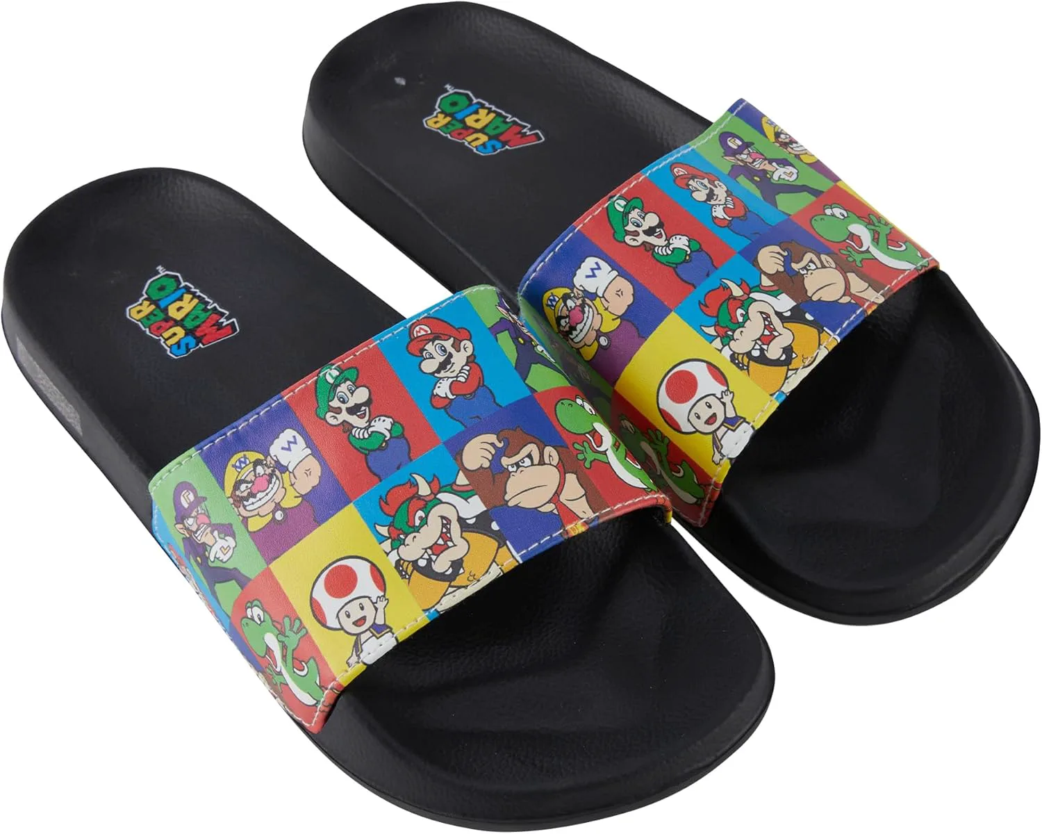 

Мужские слайдеры Nintendo с Марио - обувь Super Mario - слайдеры с Марио, Луиджи, Кирби и Донки Конг, черный