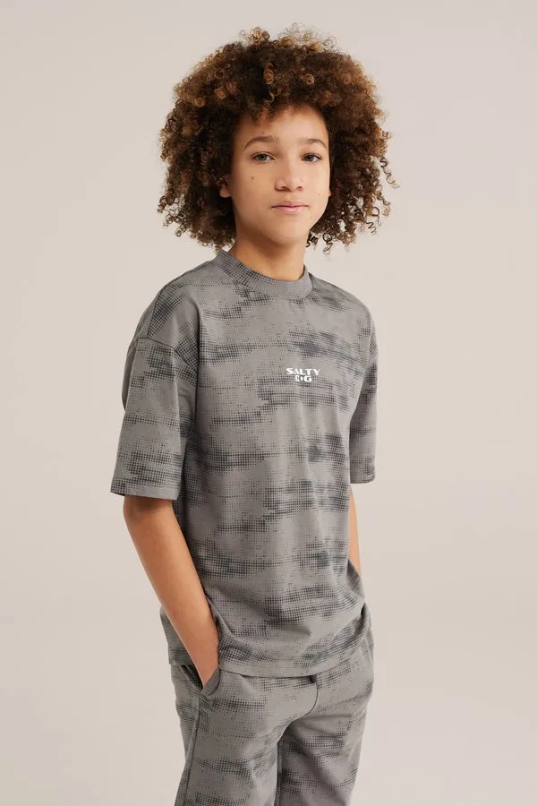 Футболка с принтом "соленая собака" We Fashion, Dark Grey
