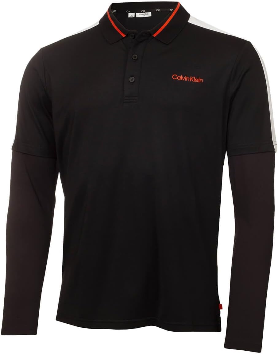 

Мужская рубашка-поло для гольфа Calvin Klein Evans Hybrid с длинным рукавом из переработанного материала, Black, Черный, Мужская рубашка-поло для гольфа Calvin Klein Evans Hybrid с длинным рукавом из переработанного материала, Black