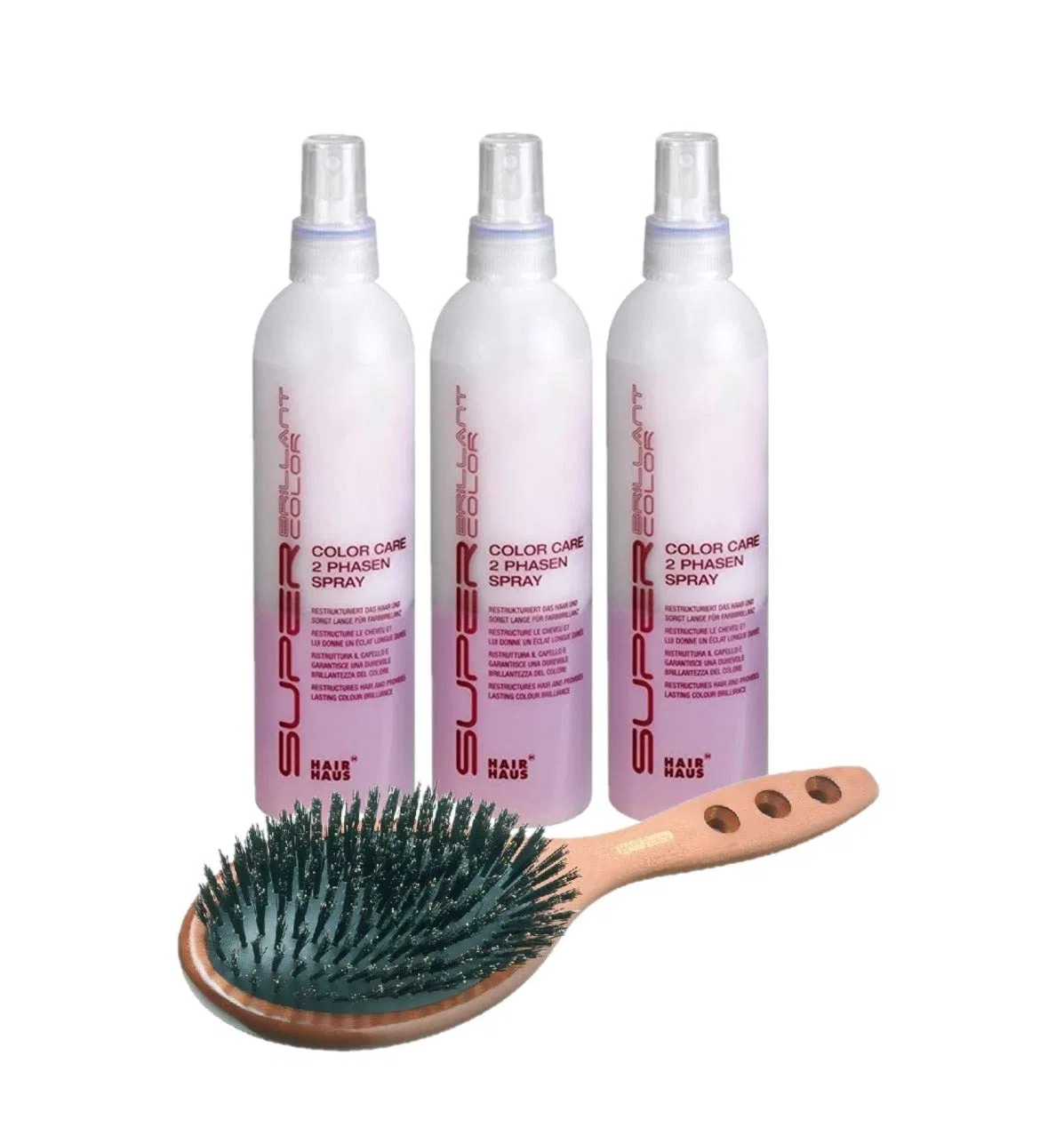 Двухфазный спрей SBC Color Care 250 мл и расческа для длинных волос No