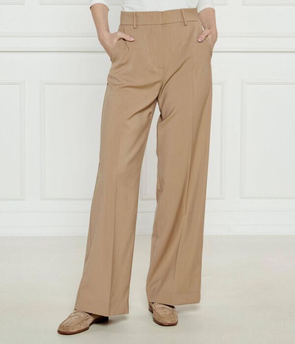 

Брюки женские Weekend Maxmara шерстяные свободного кроя, бежевый