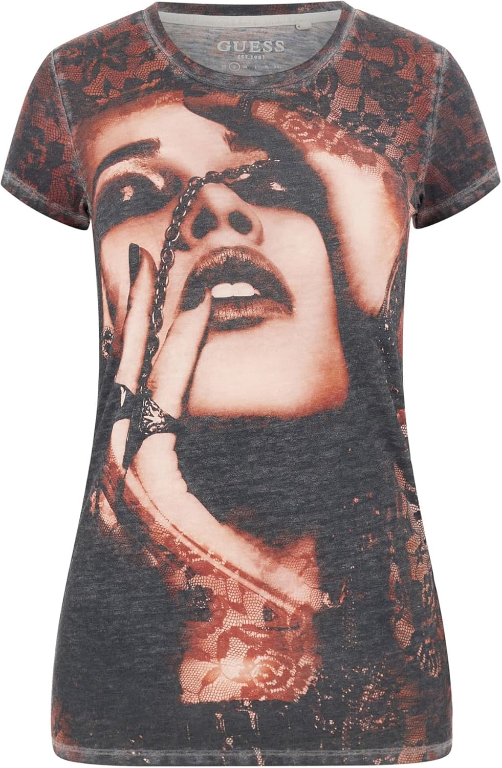 

Женская футболка Guess с коротким рукавом и кружевной вставкой Sub R3, Bohemian Red Multi, Красный, Женская футболка Guess с коротким рукавом и кружевной вставкой Sub R3, Bohemian Red Multi