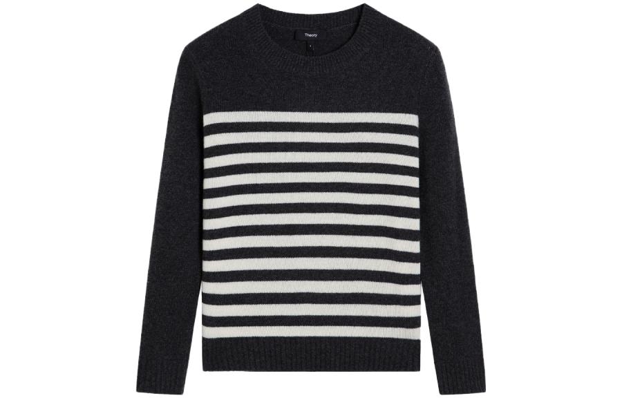 

Свитер женский темно-серый в белую полоску THEORY