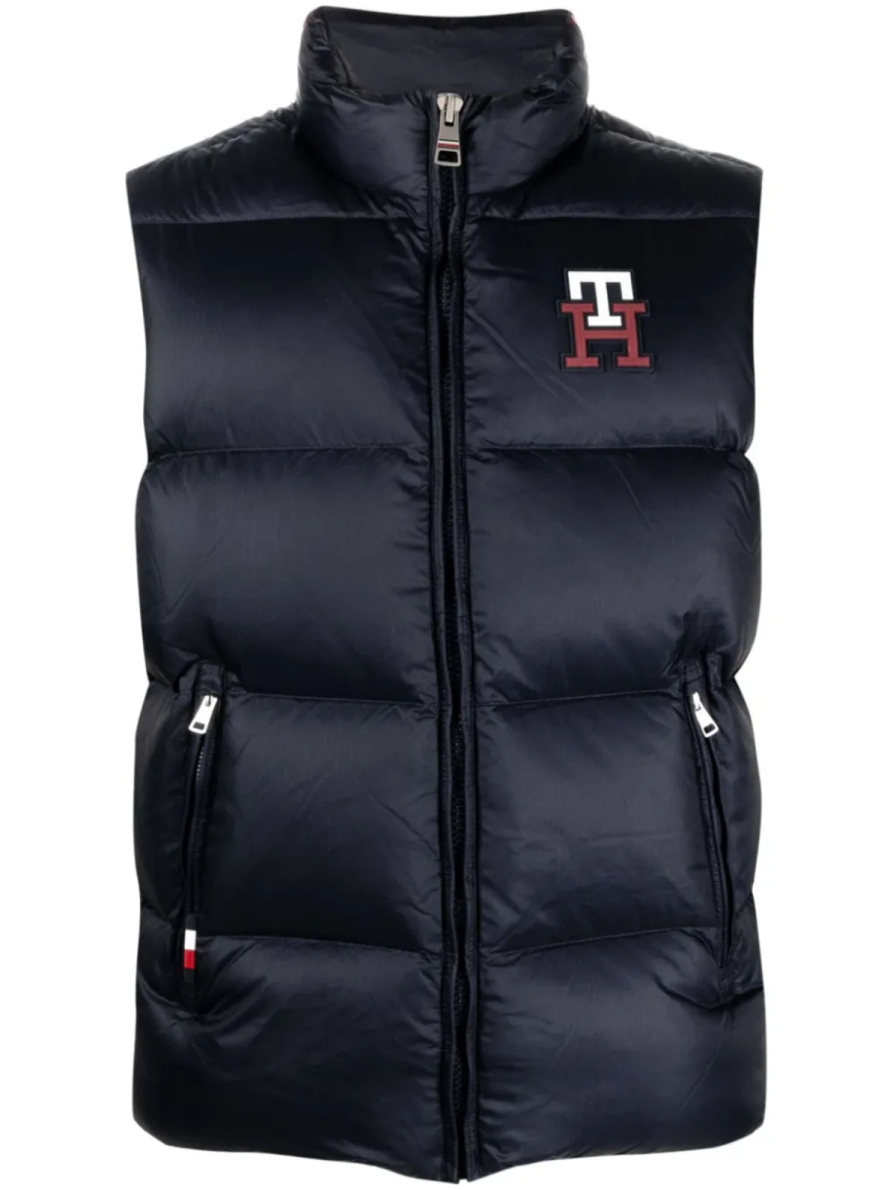 

Пуховик с нашивкой-логотипом Tommy Hilfiger, синий