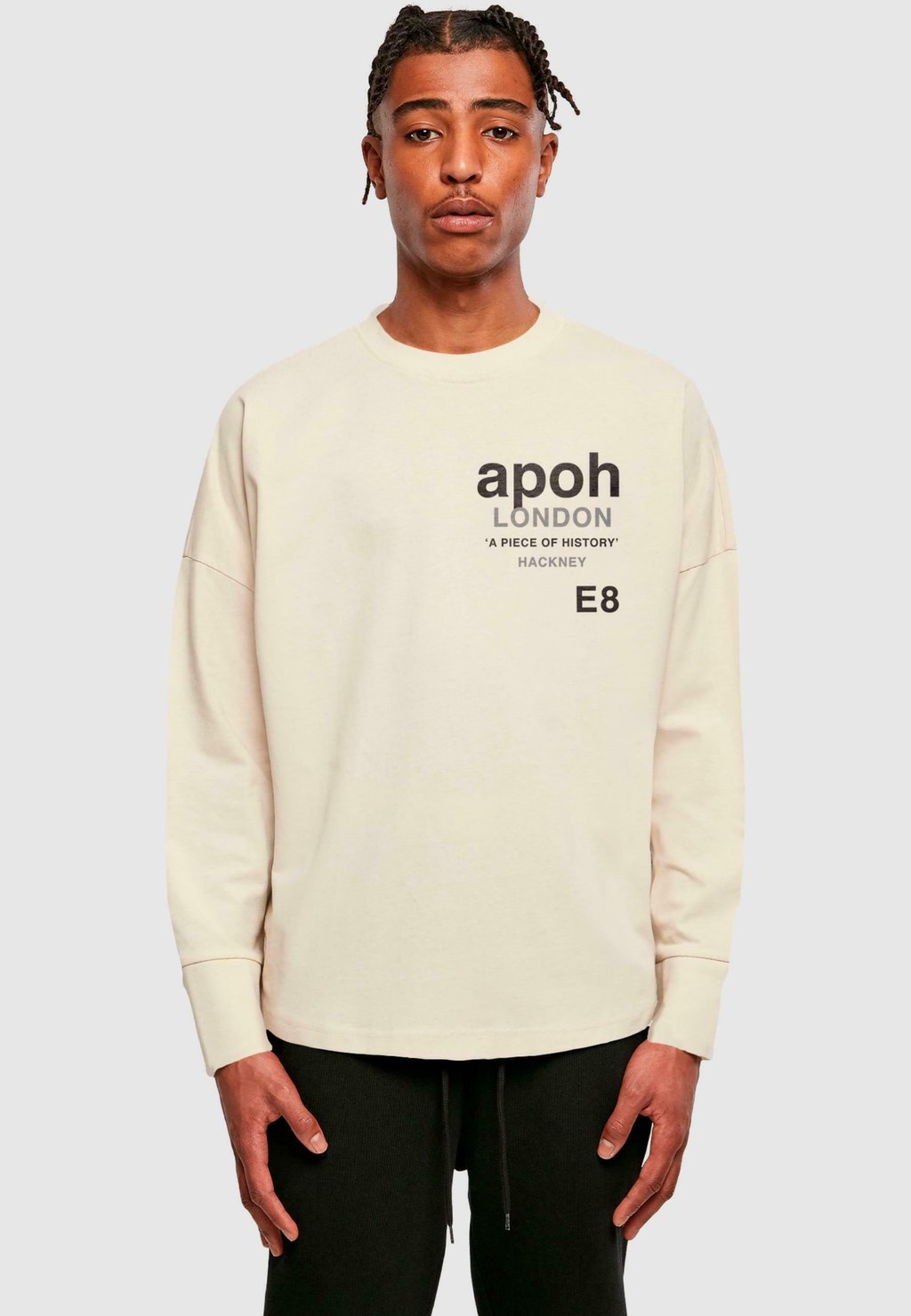 

Лонгслив APOH-HACKNEY SLOGAN LONGSLEEVE Merchcode, песочный